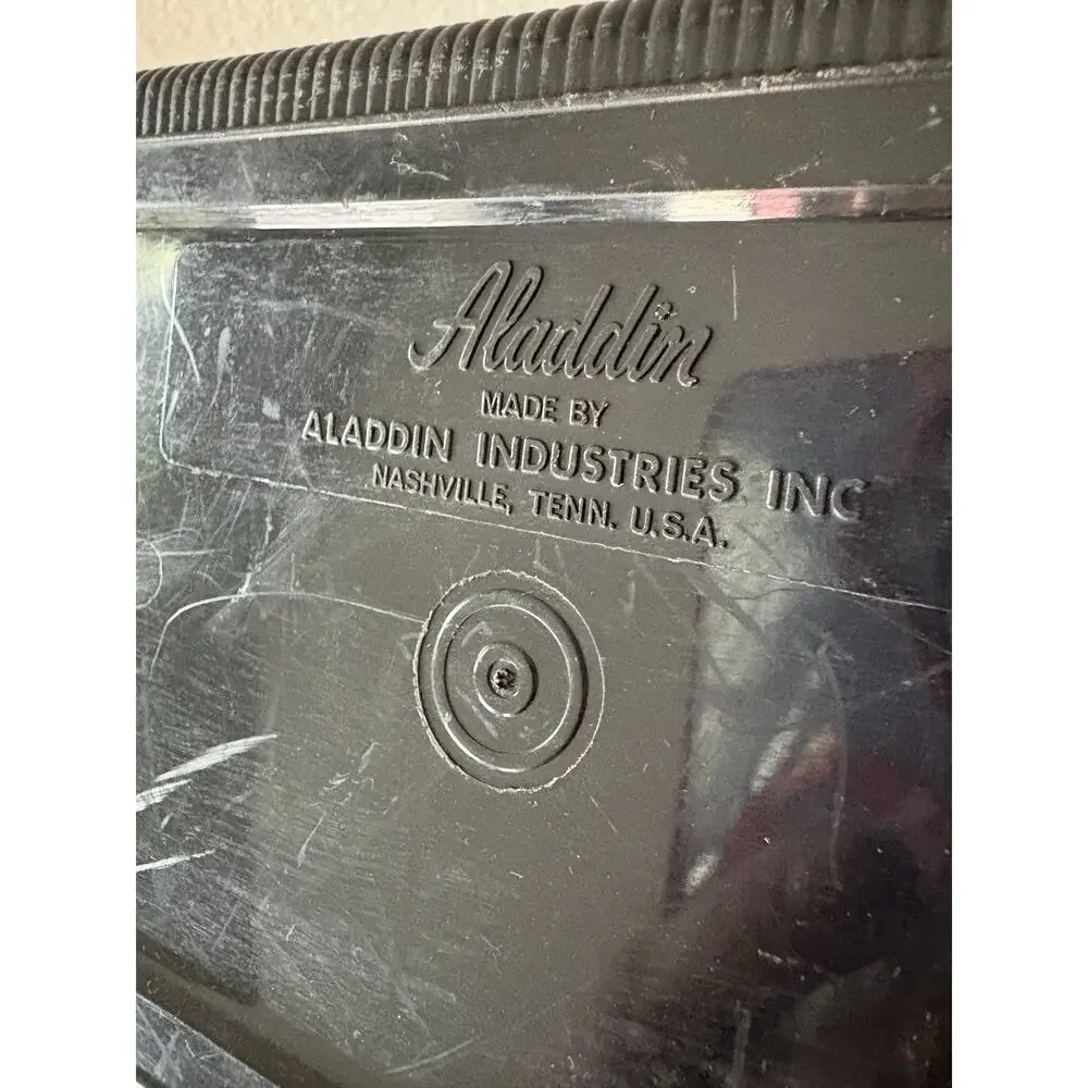 Vintage Aladdin Industries Black Plastic Dome Top Work Pail Dinner Bucket lunch